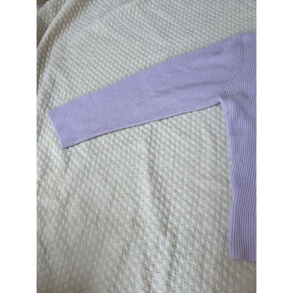 Ravella Valentina Cashmere Cardigan Lavender Lilac Womens Size XL Pearl Buttons - Picture 12 of 16